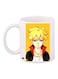Cartoon Printed Coffee Mug White/Yellow/Black 11ounce