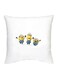 Minion Character Printed Cushion White/Yellow/Blue 16x16inch