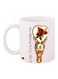 Flower Printed Coffee Mug White/Red/Green 11ounce
