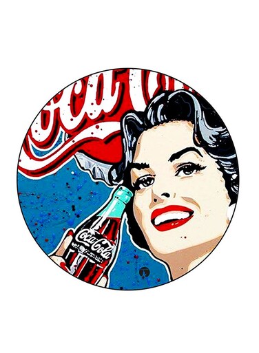 Girl Printed Fridge Magnet Multicolour 5.5 x 5.5cm