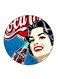 Girl Printed Fridge Magnet Multicolour 5.5 x 5.5cm