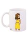 Cartoon Printed Coffee Mug White/Yellow/Brown 11ounce
