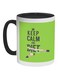 Keep Calm And Diet Printed Coffee Mug Black/Green/White 11ounce