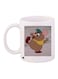 Cartoon Printed Coffee Mug White/Brown/Yellow 11ounce