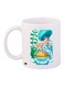 Anime Girl Printed Coffee Mug White/Blue/Green 11ounce