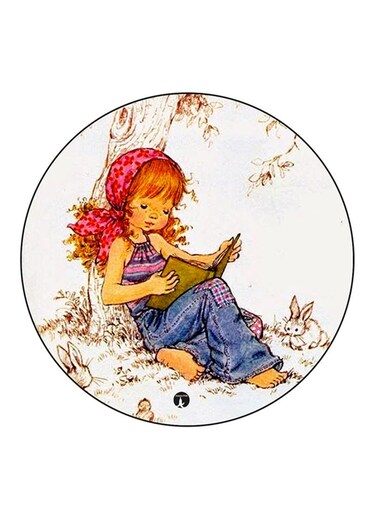 A Girl Printed Fridge Magnet Multicolour
