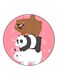We Bare Bears Printed Fridge Magnet Round Multicolour