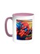 Spiderman Printed Coffee Mug Pink/White 11ounce