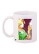 Printed Coffee Mug White/Brown/Green 11ounce