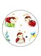 Ladybug Printed Fridge Magnet Round Multicolour