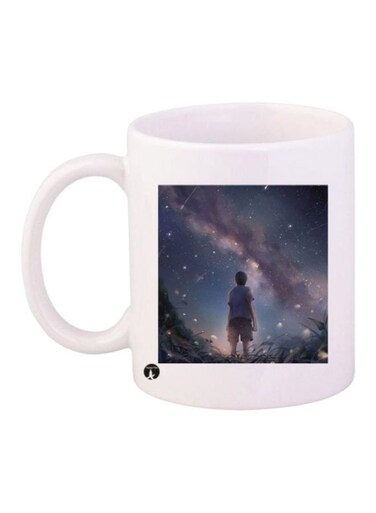 Night Sky Printed Coffee Mug White/Black/Grey