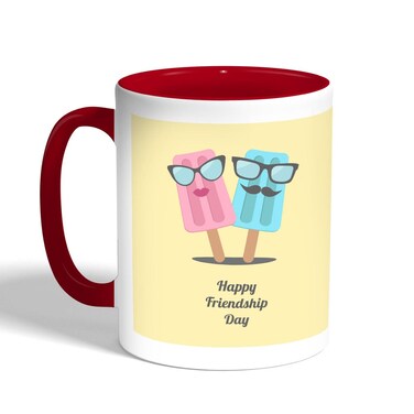 Happy Friendship Day Printed Coffee Mug, Red 11 Ounce