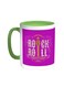 Rock And Roll Printed Coffee Mug Green/White 11ounce