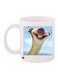 Animal Printed Coffee Mug White/Beige/Blue 11ounce