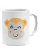 Cute Cartoonist Monkey Face Mug White/Grey/Orange