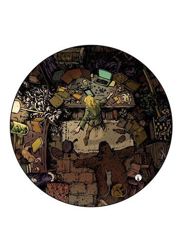 Man Printed Fridge Magnet Round Multicolour