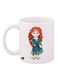 Printed Mug White/0range/Blue 12ounce