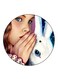 Girl Printed Fridge Magnet Multicolour