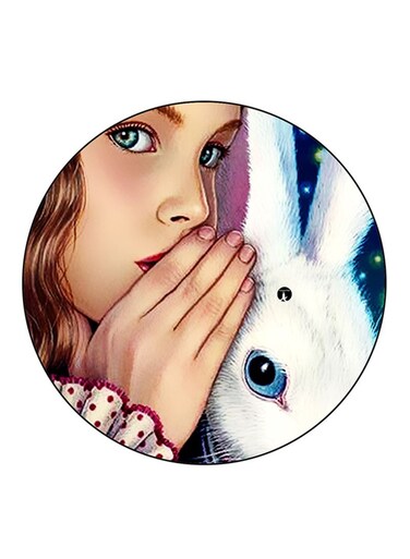 Girl Printed Fridge Magnet Multicolour