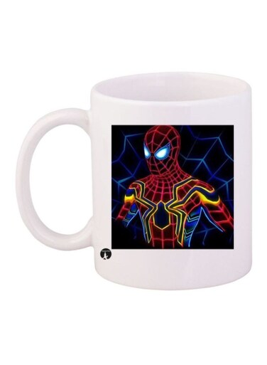 Spiderman Printed Mug White/Black/Red Standard Size