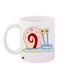 Cartoon Printed Coffee Mug White/Blue/Red 11ounce