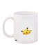 Cartoon Printed Coffee Mug White/Yellow/Brown 11ounce