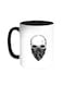 Skull Printed Coffee Mug Black White 11 ounce