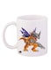 Digimon Printed Mug White/Yellow/Purple 12ounce