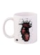 Durable Heat-resistant Thick Wall Designed Ergonomic Handled Attack On Titan Anime Printed Mug White/Red/Black