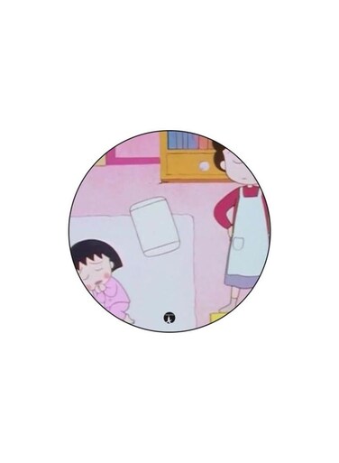 The Anime Chibi Maruko Chan Printed Fridge Magnet White/k/Red