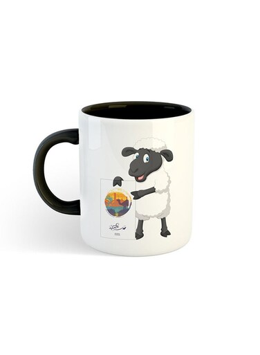 Eid Al-Adha Sheep Printed Mug White/Black