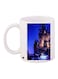 Castle Printed Coffee Mug White/Blue/Black 11ounce