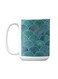 Premium Printed Ceramic Coffee Mug White/Green 350ml