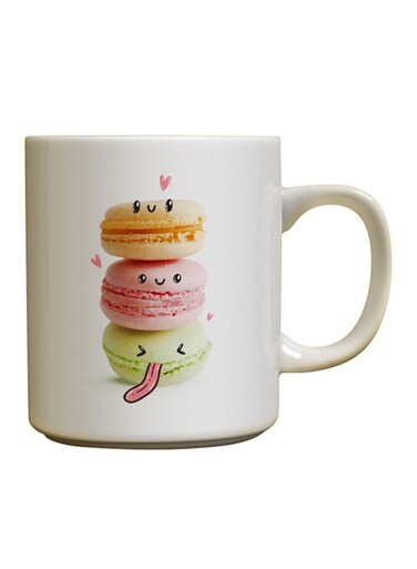Friends Forever Printed Coffee Mug White/Pink/Green
