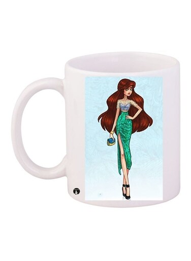 Printed Coffee Mug White/Green/Brown