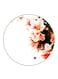 Flowers Printed Fridge Magnet Round Multicolour