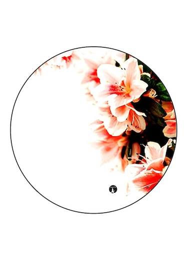 Flowers Printed Fridge Magnet Round Multicolour