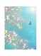 Flowers And Butterfly Themed Metallic Plate Blue/Pink/Yellow 20x15cm
