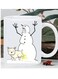 Charming Snowman &amp; Dog Ceramic Coffee Mug - Insulated, Reusable, Perfect Gift for All Ages