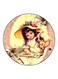 Anime Printed Fridge Magnet Yellow/Brown/Pink 5.5cm