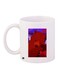 Printed Coffee Mug White/Brown 11ounce