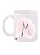 Initial M Printed Coffee Mug White/Black/Pink 11ounce