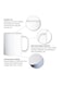 RYN&reg; Ceramic Coffee Mug with Initial Design Printed Gift for Coffee and Tea Lovers 11 Oz alphabet E