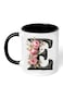 RYN&reg; Ceramic Coffee Mug with Initial Design Printed Gift for Coffee and Tea Lovers 11 Oz alphabet E