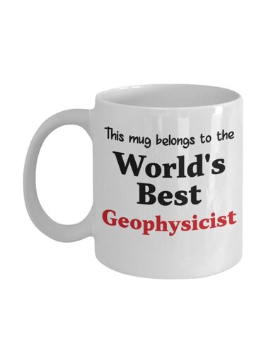 World's Best Geophysicist Printed Ceramic Coffee Mug White/Black/Red