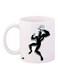 Cartoon Printed Coffee Mug White/Black/Blue 11ounce
