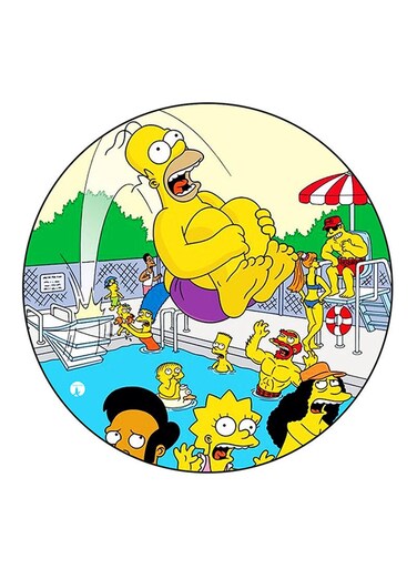 Simpsons Printed Fridge Magnet Multicolour