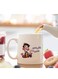 Funny Arabic Coffee Mug - 11oz Cup with Laughing Character in color White