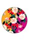 Flowers Printed Fridge Magnet Round Multicolour