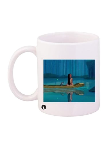 Pocahontas Printed Mug White/Blue/Brown Standard Size